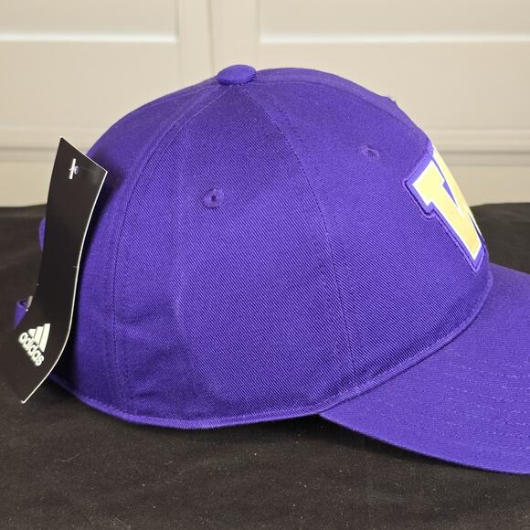 Washington Huskies Adidas Purple Adult Size Strap-back Hat - Picture 3 of 6